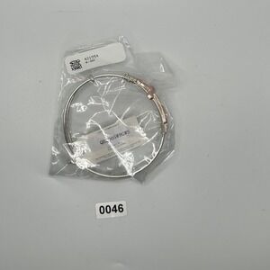 Pomina Silver Tone Bangle Bracelet Rose‎ Gold Accent Bracelet